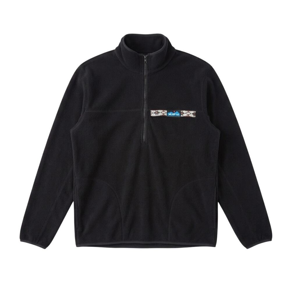 Kavu Black Fleece 1/4 Zip Pullover Size Medium